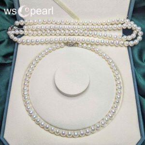 Chuỗi Ngọc Trai Oval Trắng Tự Nhiên