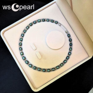 Chuỗi Vòng Cổ Ngọc Trai Xanh Lông Công