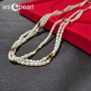 Chuỗi Ngọc trai Gạo tự nhiên 3 Sợi Đan Xen - Ảnh 4
